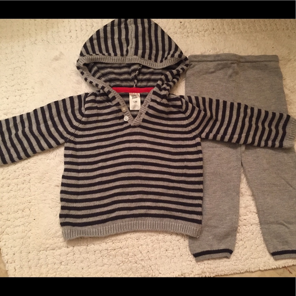 Matching sweater and sweater pants.